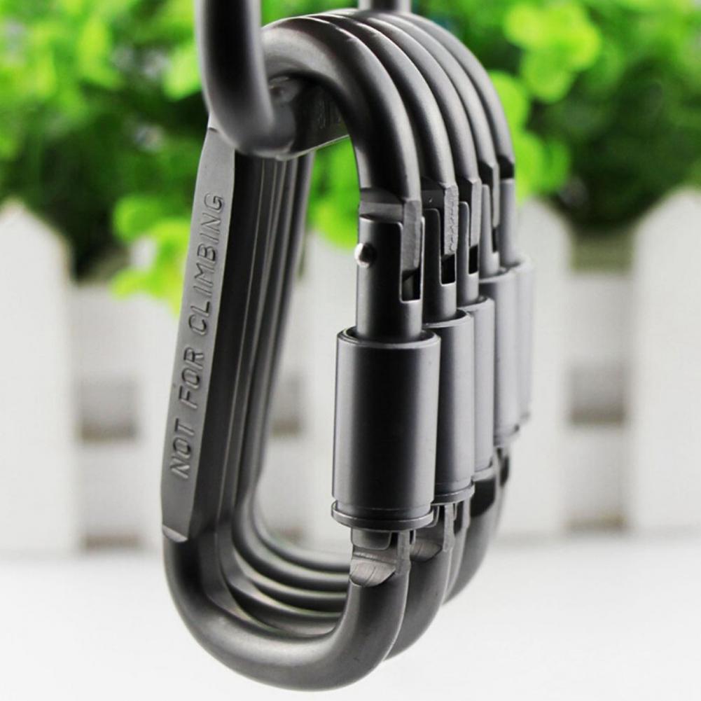 Carabiner Locking D - Mini karabinki 6 szt. Zestaw karabinków