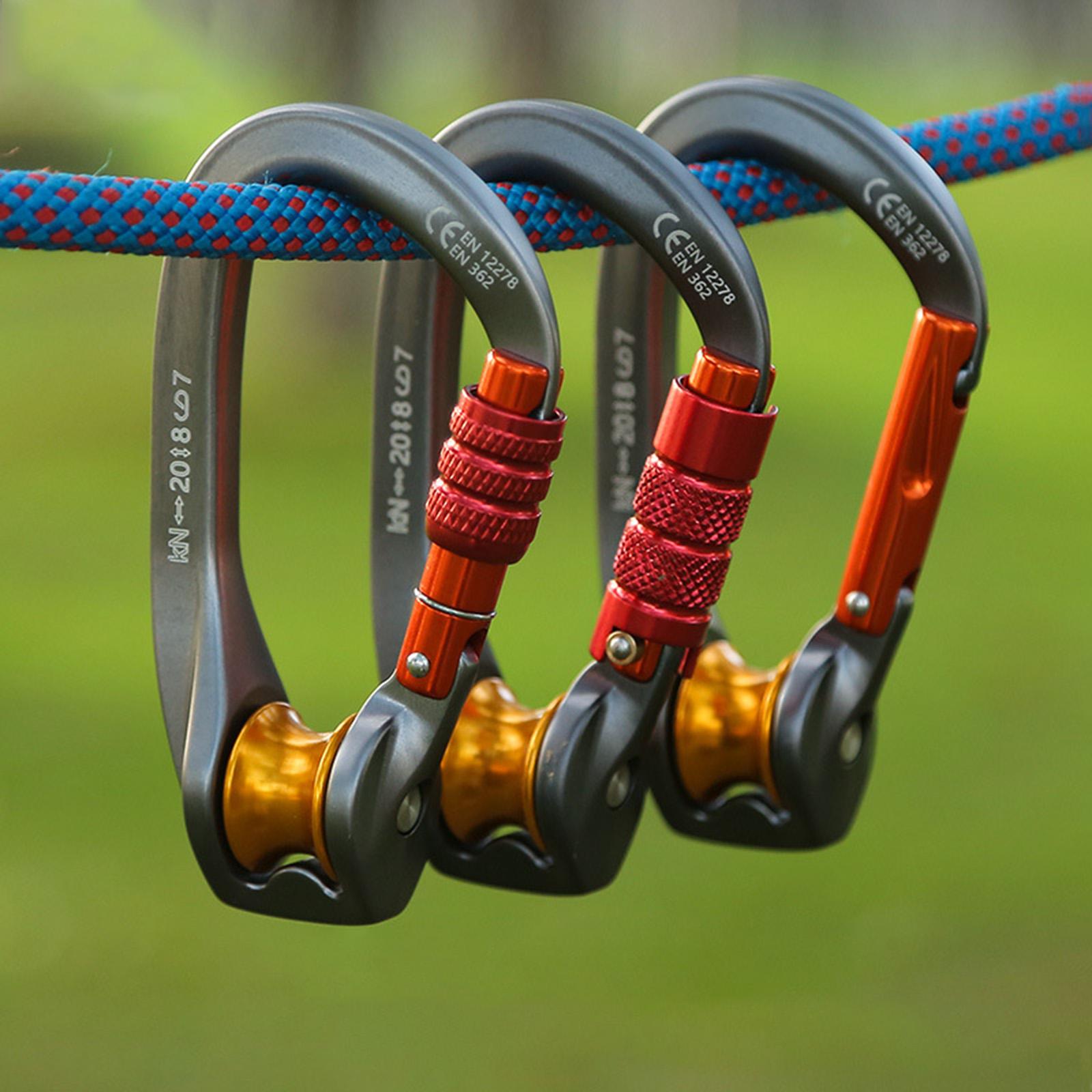 Carabiner Locking D - Karabinek z blokadą, sprzęt wspinaczkowy, akcesoria