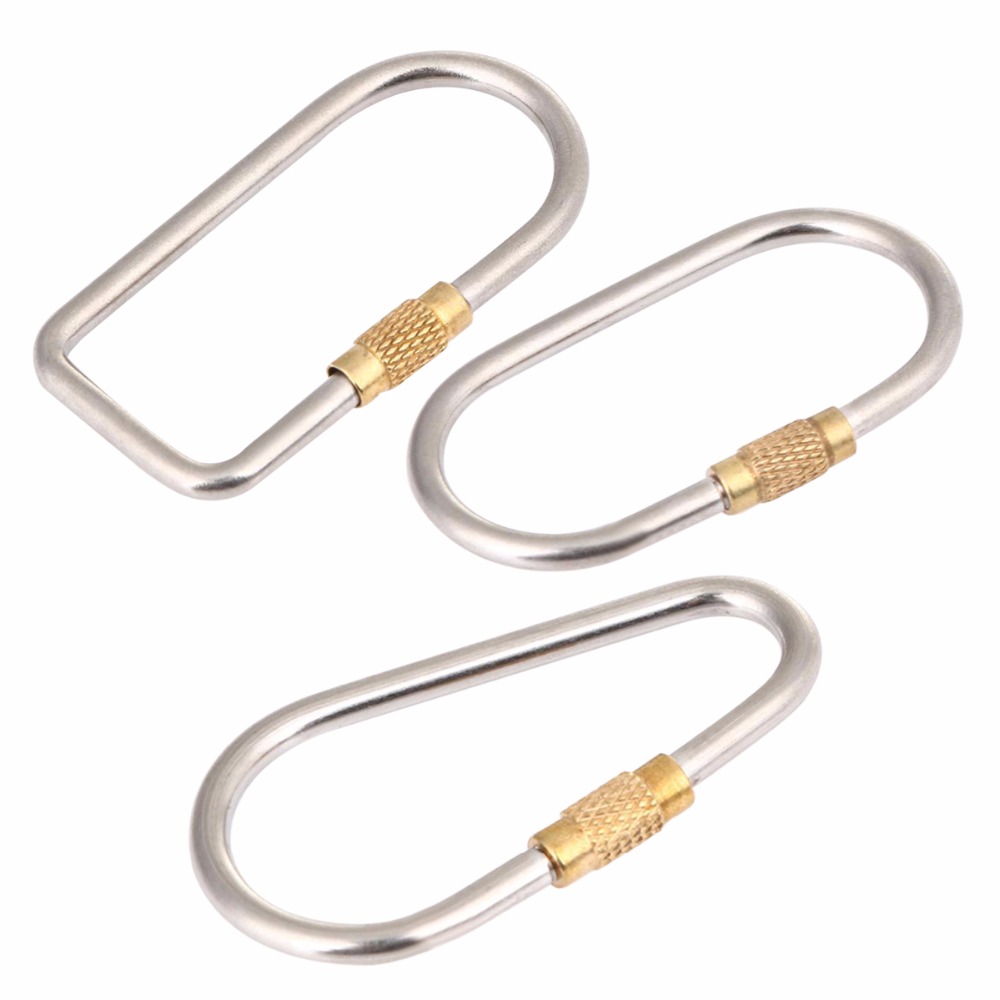 Carabiner Locking D - 5 sztuk/partia tytanu blokowanie karabinek pierścień