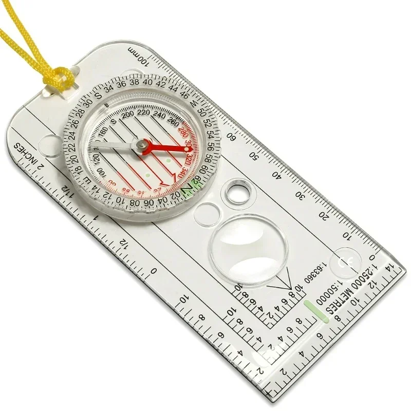 Map Compass Orienteering - Kompas Nawigacja Mapa Linijka Czytanie Map