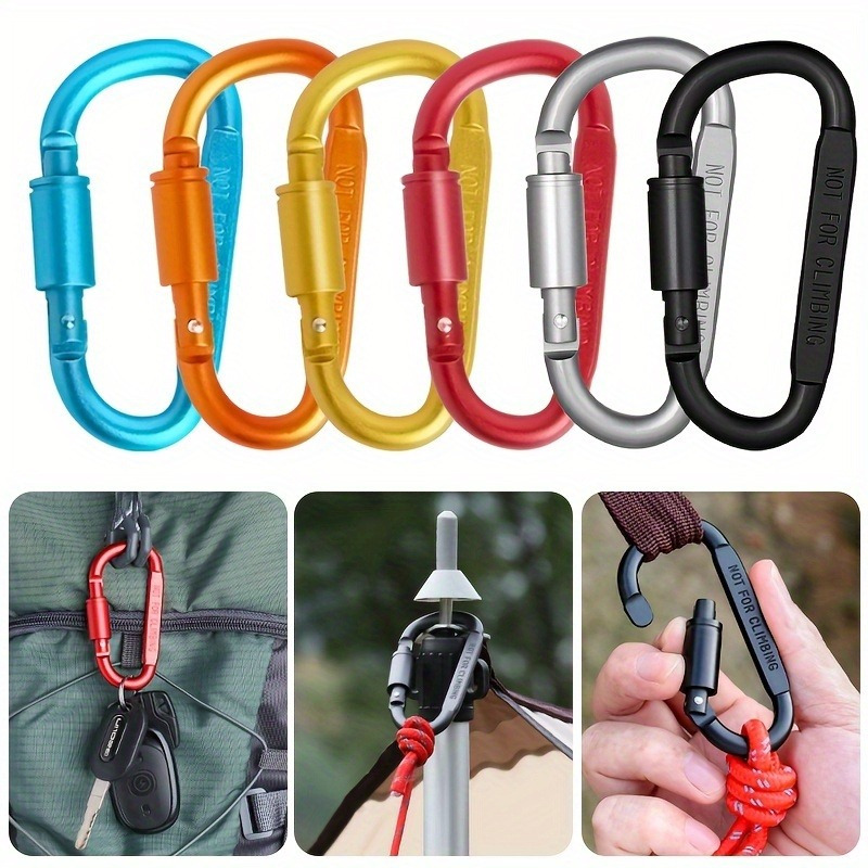 Carabiner Locking D - 1/4 szt. Karabinek ze stopu aluminium,