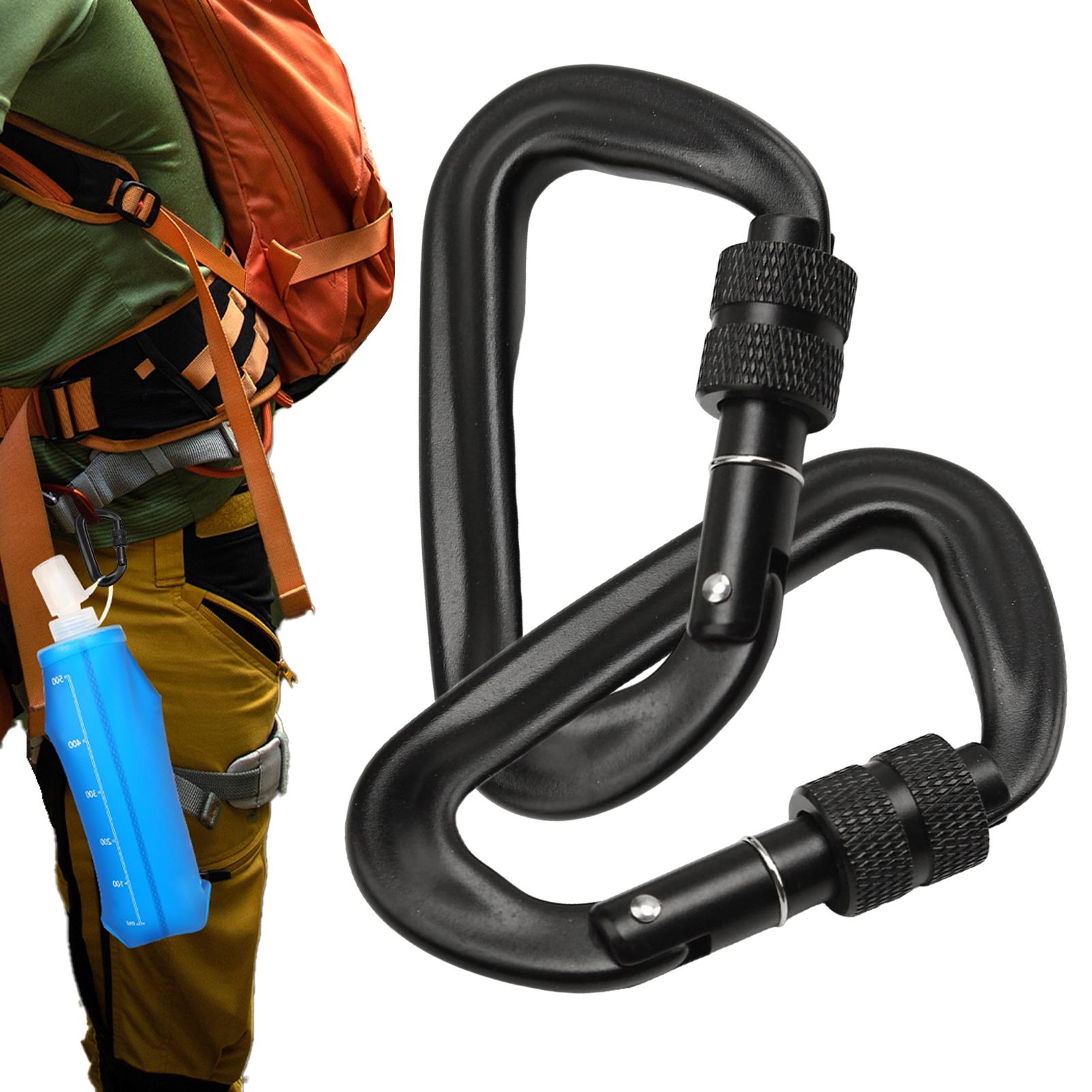 Carabiner Locking D - 2 szt. karabińczyków, wytrzymałe karabińczyki z