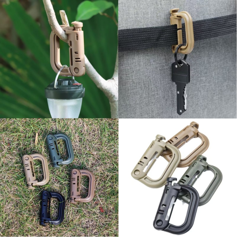 Carabiner Locking D - Taktyczny karabińczyk z D-ringiem – Plastikowa