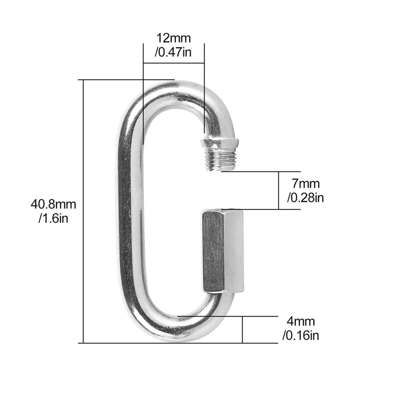 12 szt. Szybkozłączki 4MM ze s – Carabiner Locking D recenzja i cena