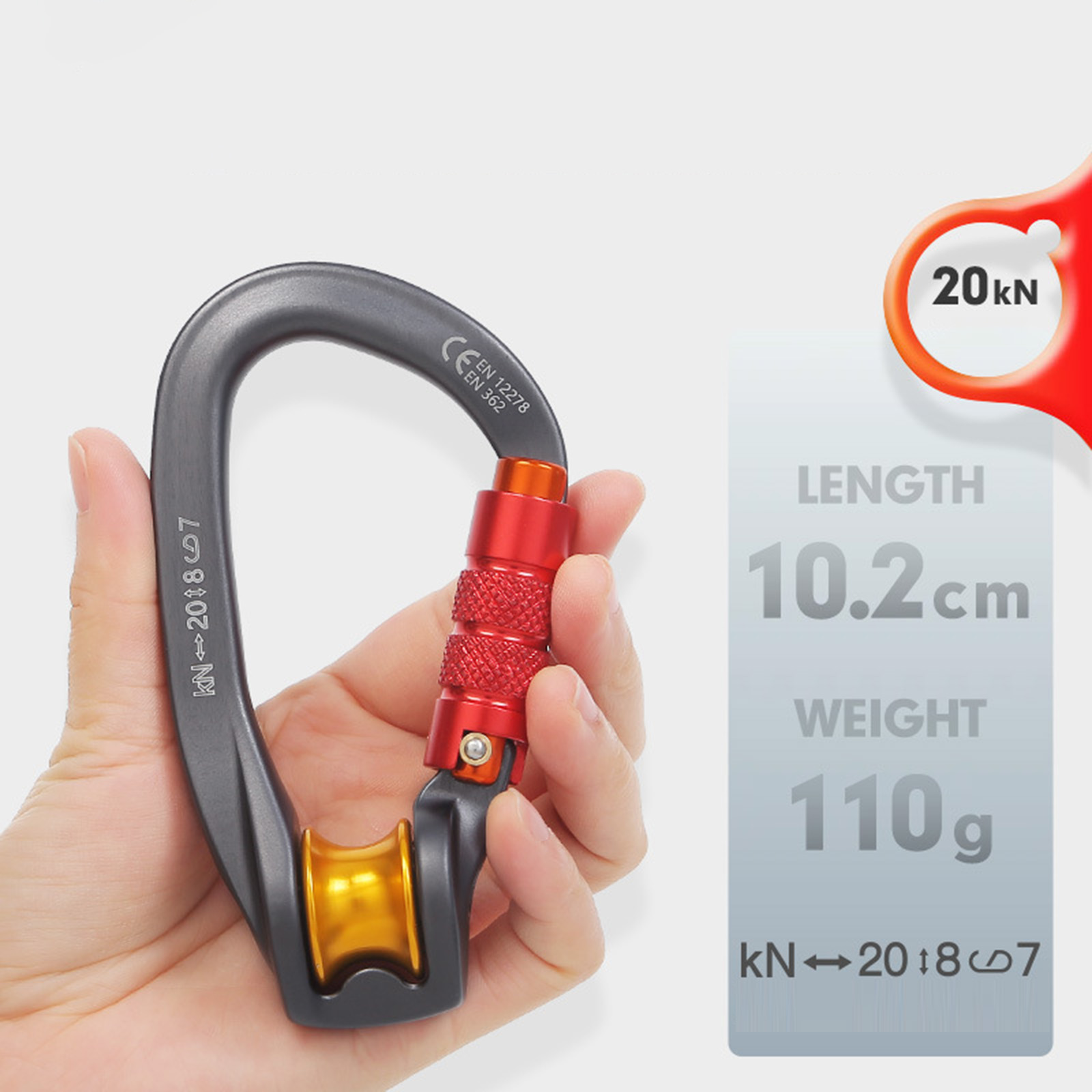Karabinek z blokadą, sprzęt ws – Carabiner Locking D recenzja i cena