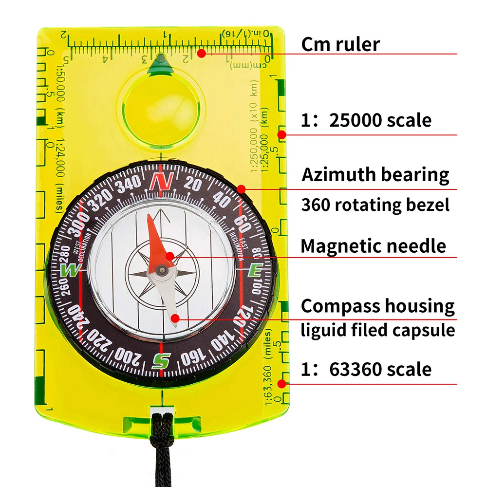 Wodoodporny kompas gadżet outd – Map Compass Orienteering recenzja i cena