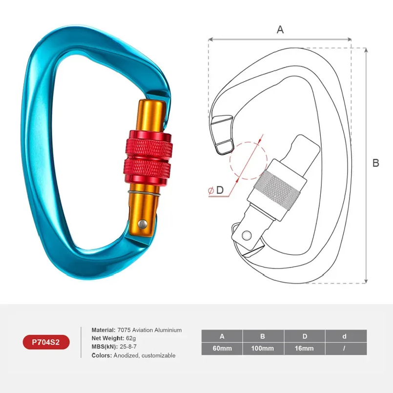 Karabinek profesjonalny w kszt – Carabiner Locking D recenzja i cena