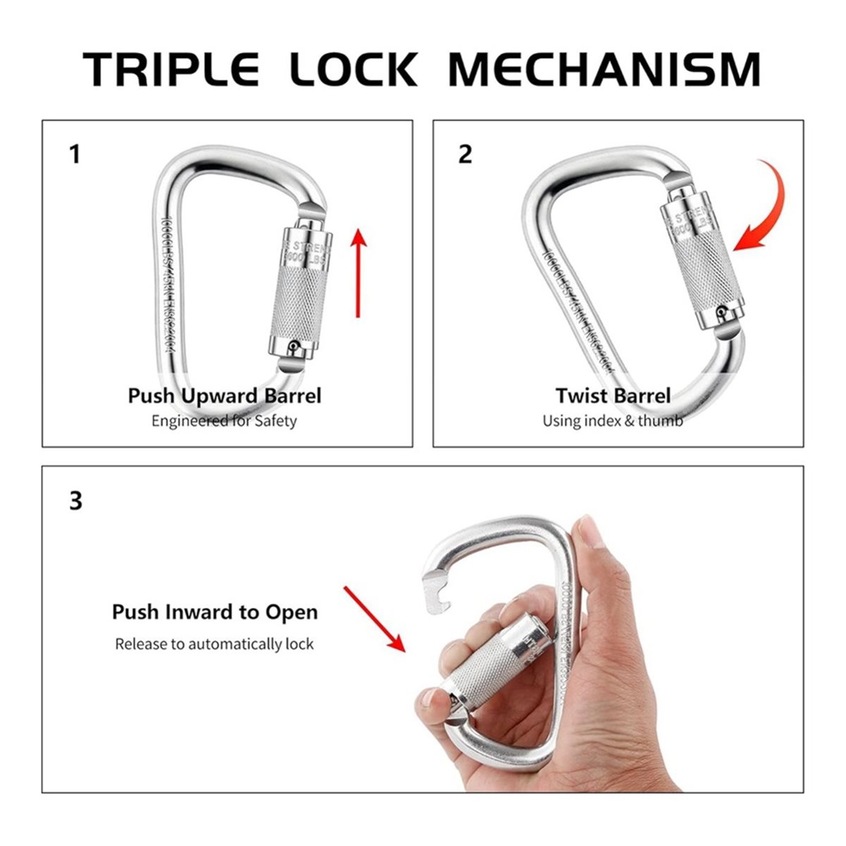 (A99Z) Karabinek samozaciskowy – Carabiner Locking D recenzja i cena