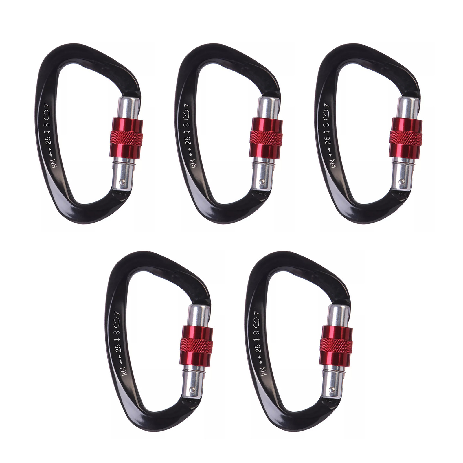 5 sztuk/zestaw Karabinek alumi – Carabiner Locking D recenzja i cena