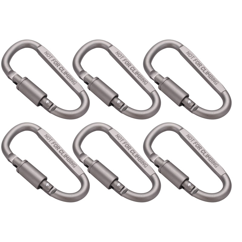 6 szt. Aluminiowy karabińczyk  – Carabiner Locking D recenzja i cena
