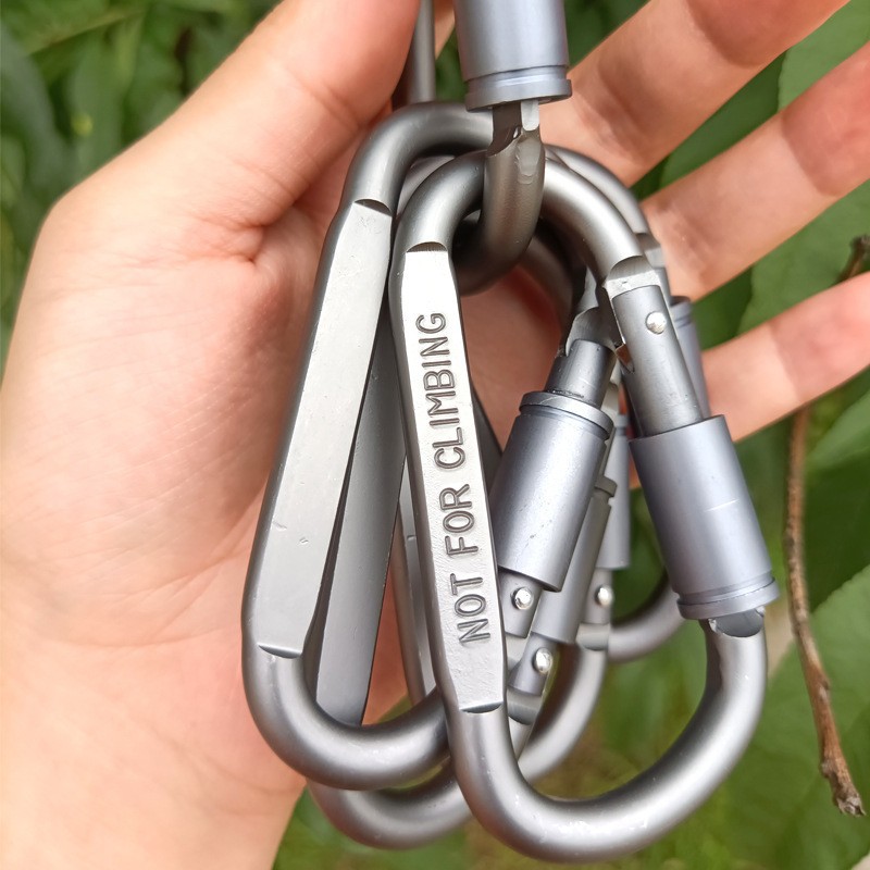 6 szt. Aluminiowy karabińczyk  – Carabiner Locking D recenzja i cena