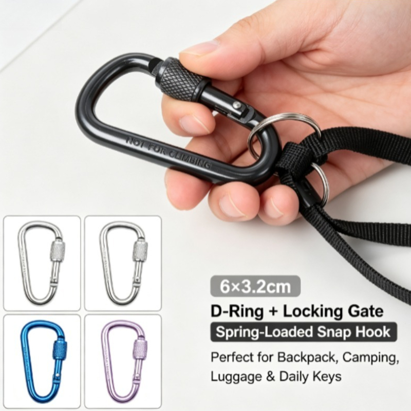 Karabińczyk blokujący w kształ – Carabiner Locking D recenzja i cena