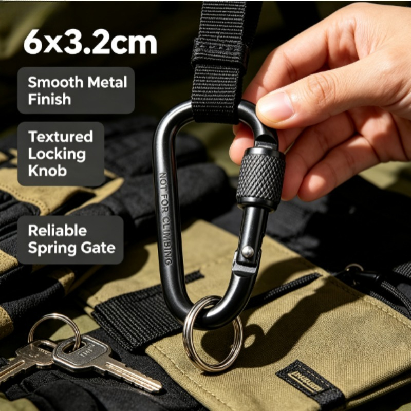 Karabińczyk blokujący w kształ – Carabiner Locking D recenzja i cena