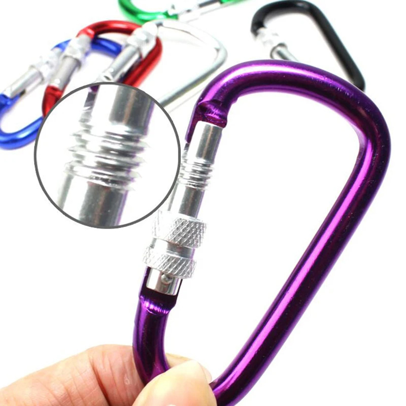 Zestaw 6 karabińczyków – 5-8 c – Carabiner Locking D recenzja i cena