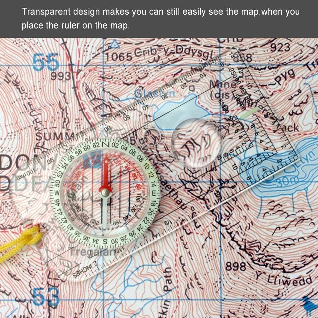 Przenośny akrylowy kompas orie – Map Compass Orienteering recenzja i cena
