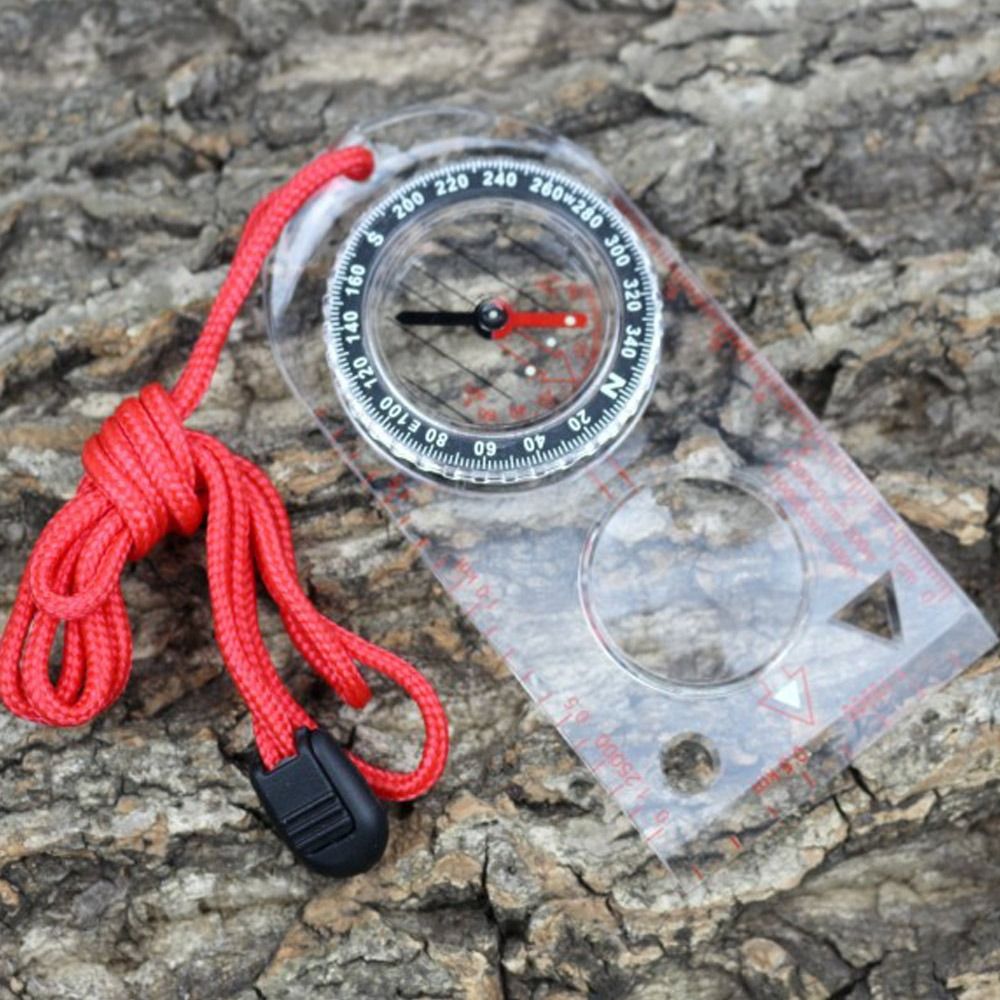 Nowy akrylowy kompas z linijką – Map Compass Orienteering recenzja i cena
